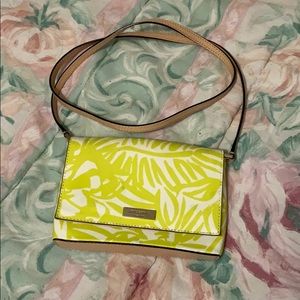 Kate Spade Yellow and White Crossbody Bag